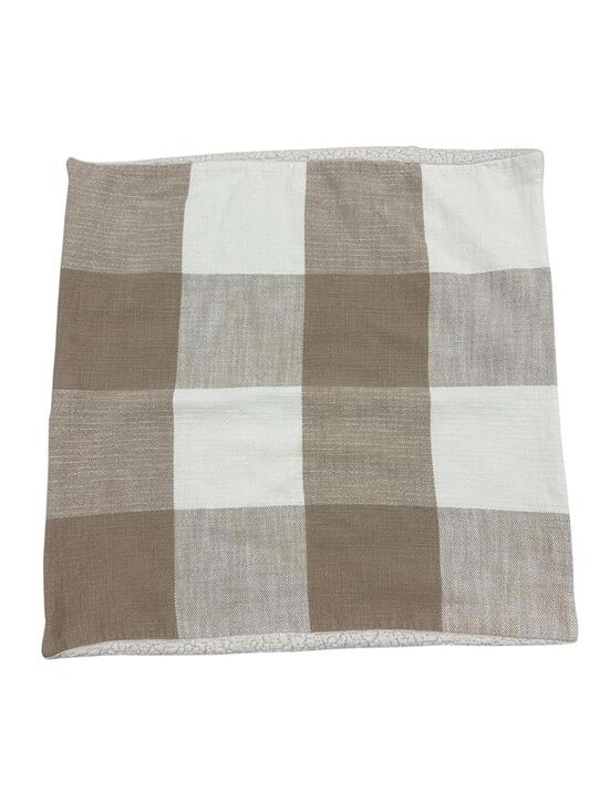Pottery Barn Other - Pottery Barn Cream and White Cotton Checkered Pillowcase Cover Size 24x24